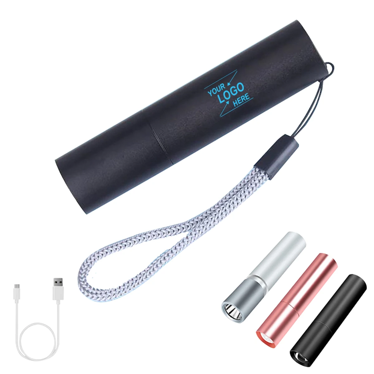 Rechargeable Flashlight w/Lanyard 1