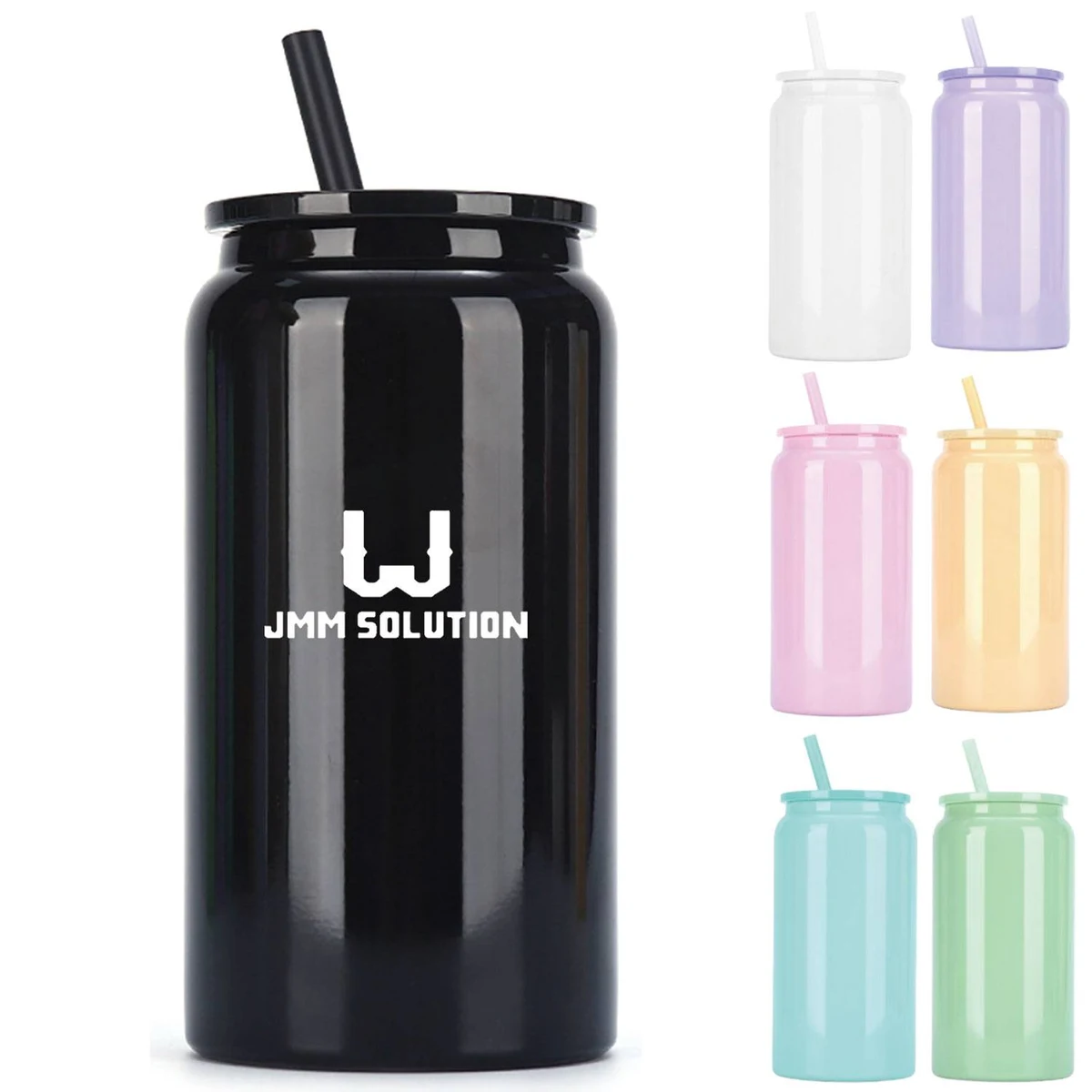 16Oz Stainless Steel Travel Insulated Cup W/ Straw 1