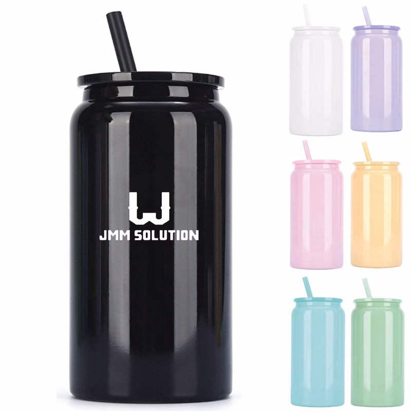 16Oz Stainless Steel Travel Insulated Cup W/ Straw