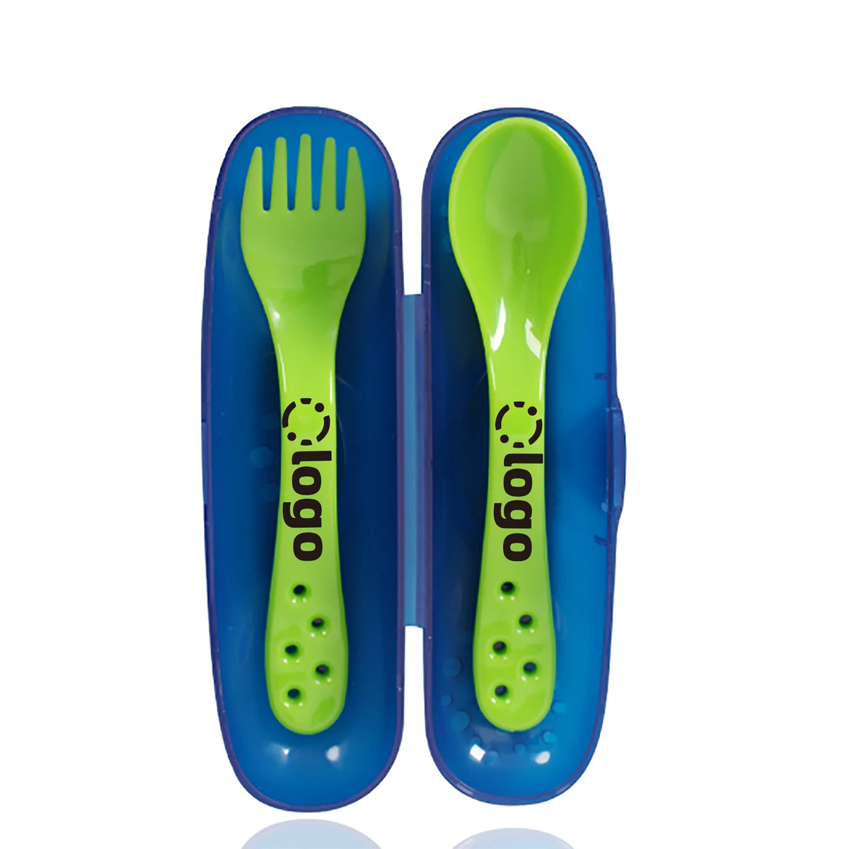 Baby Training Cutlery Plastic Fork Rice Spoon 1
