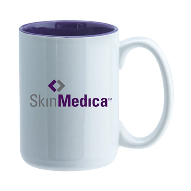 15 oz El Grande Two Tone ceramic mug - purple interior 1