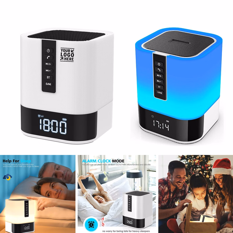 5 in 1 Touch Control Bedside Lamp Dimmable Multi-Color Changing Night Light Bluetooth Speaker     