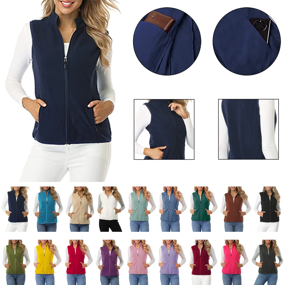 Women's Fleece Vest 1