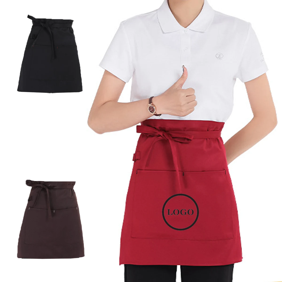 Handy Service Half Waist Apron&Pocket 1