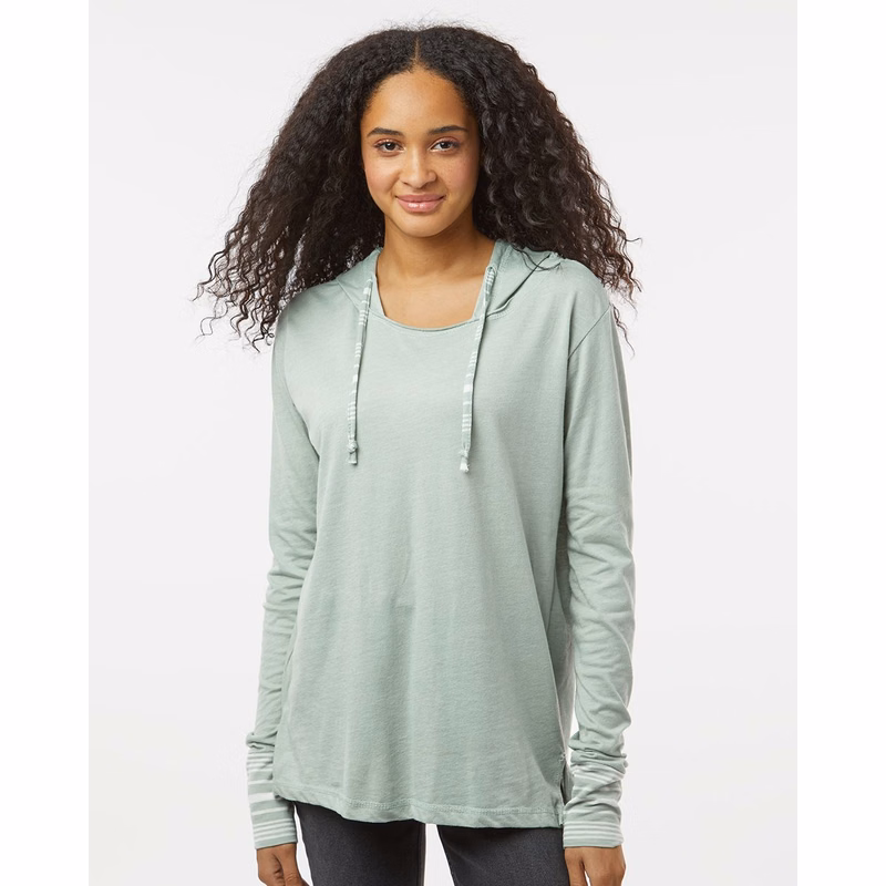 Women's Heathered Jersey Hooded Tunic - W19439