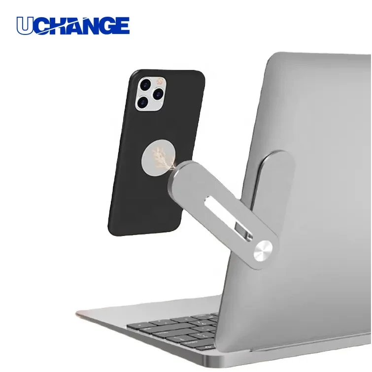 Magnetic Laptop Extension Phone Holder Side-Mount for Screens 1