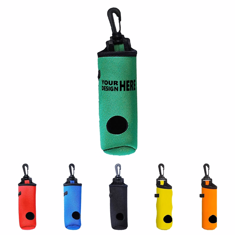 Solid Color Neoprene Golf Ball Bag with Hook