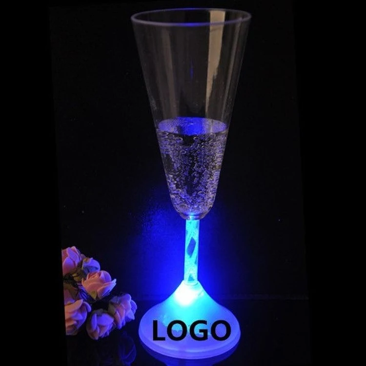 LED Light Up Flashing Champagne Glass/ Color Changing 1