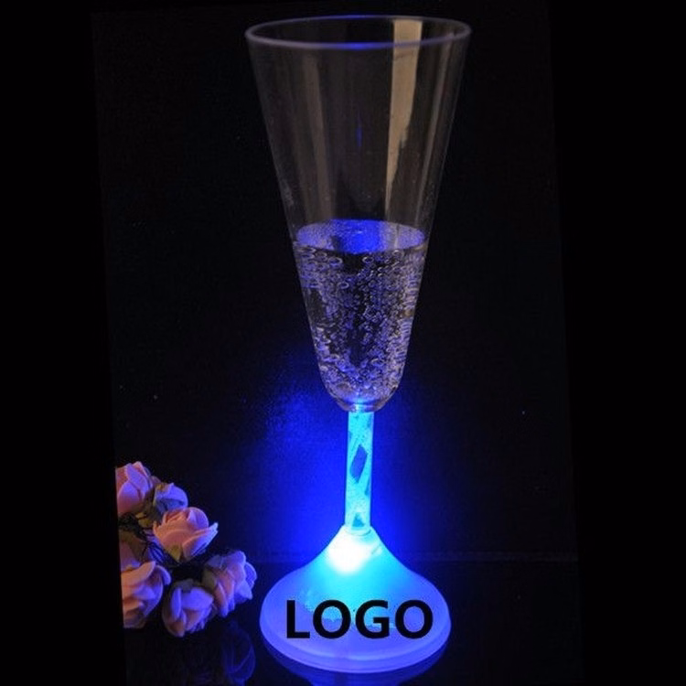 LED Light Up Flashing Champagne Glass/ Color Changing