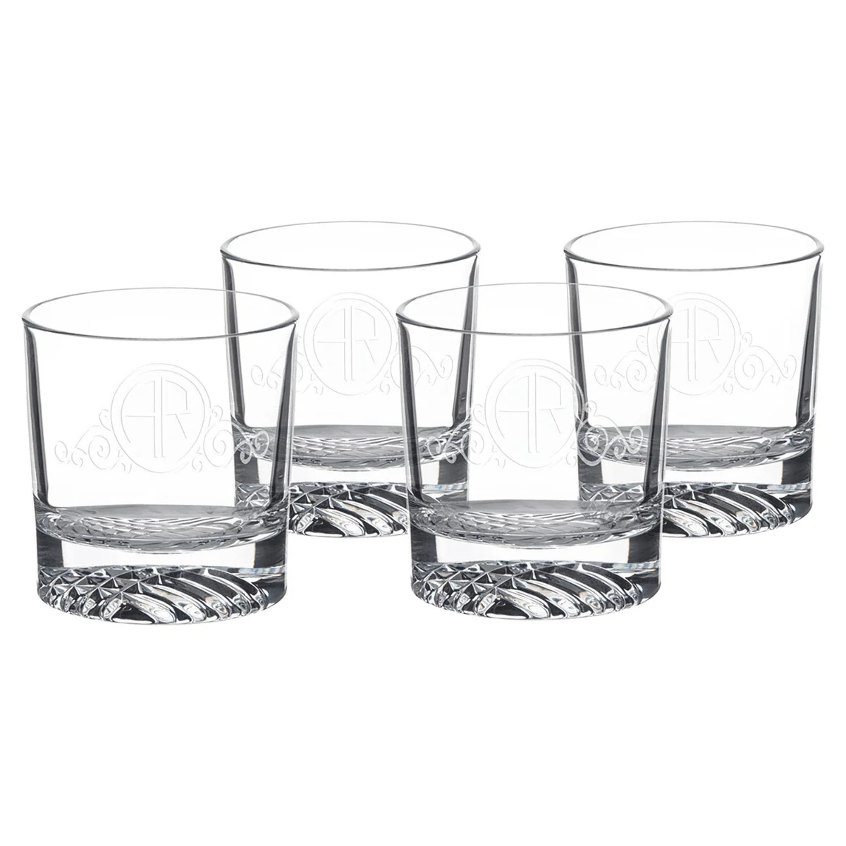 Polar Camel 9 oz. Round Rocks Glasses in Black Gift Box 1