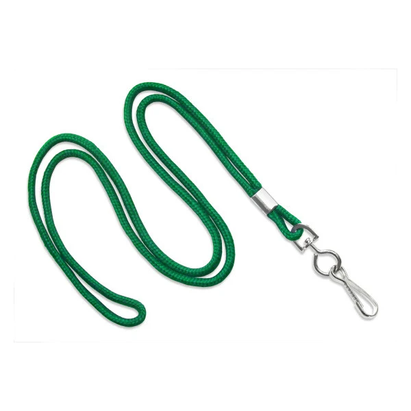 1/8" Blank Lanyard w/Swivel Hook (Kelly Green) 1