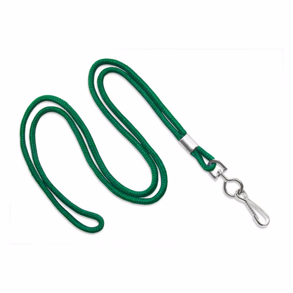 1/8" Blank Lanyard w/Swivel Hook (Kelly Green)