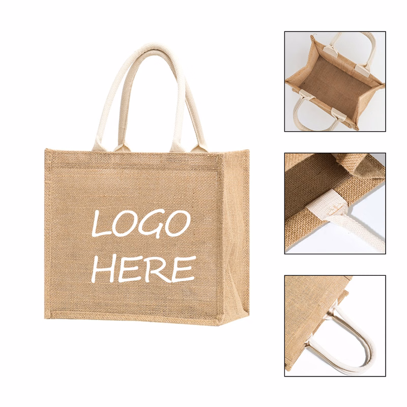 Eco-Friendly Reusable Jute Grocery Tote Bag