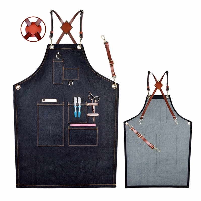 Cross-back Denim Apron