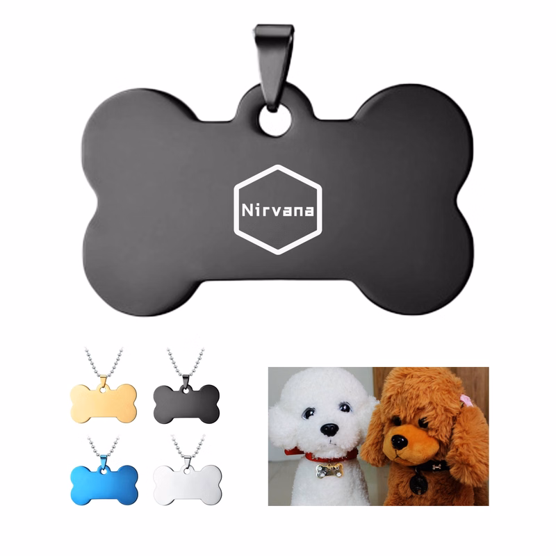 Stainless Steel Bone Pet Tag