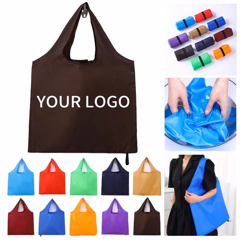 14.97 Inch Polyester Folding Grocery Bag Compact Design