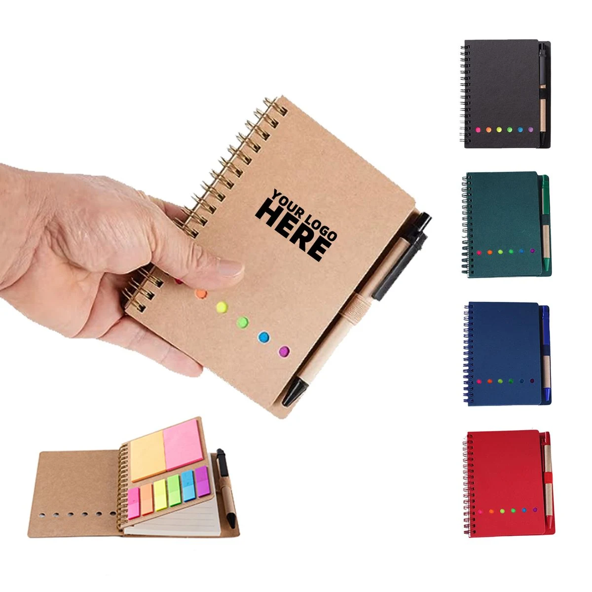 Spiral Notebook Notepad With Pen 1