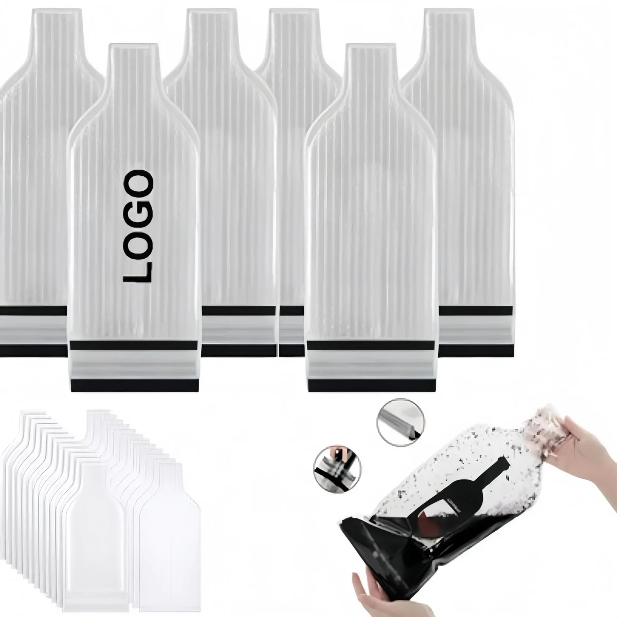 PVC reusable double wine protector 1