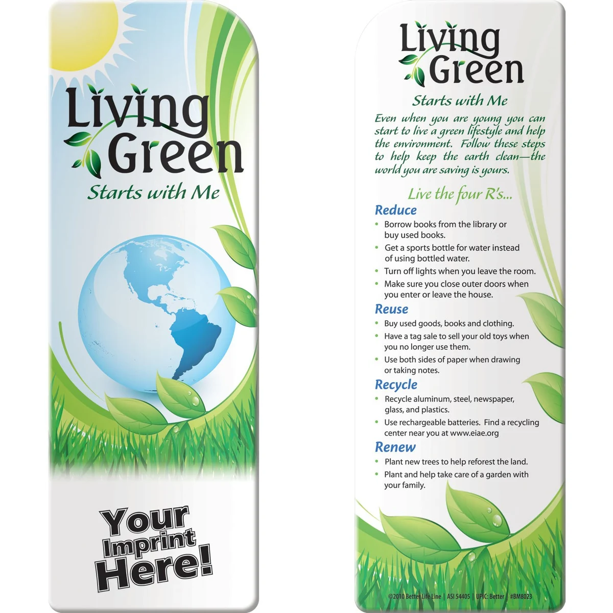 Bookmark - Living Green Starts with Me 1