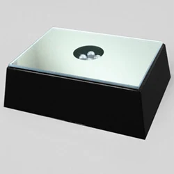 Black Mirrored Lighted Rectangle Base 1