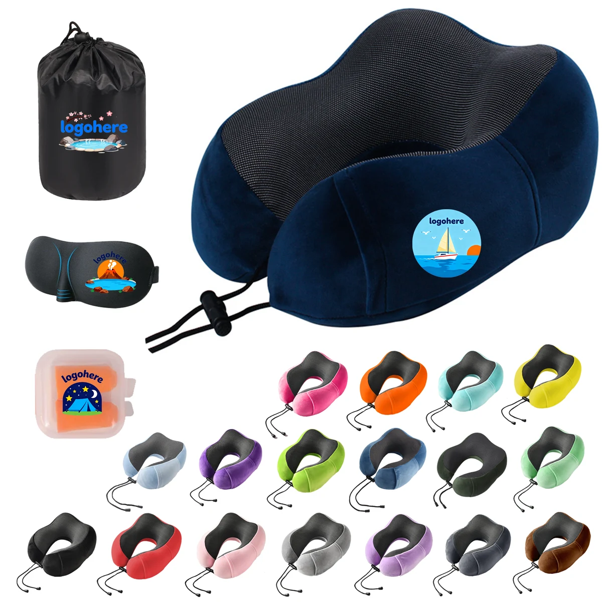 Ergonomic Neck Support Pillow Set for Travel 1