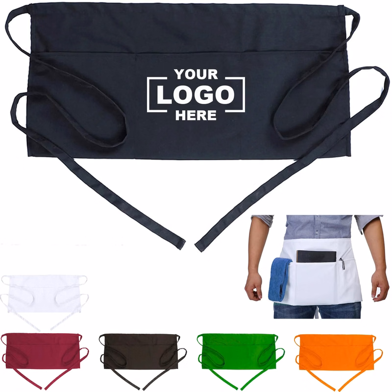 Short Server Apron with Pockets