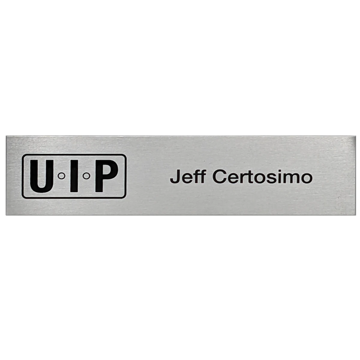 The Athena full color metal name plate 2 x 8" 1