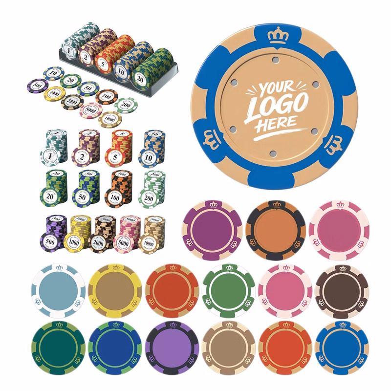 Professional 1.57-Inch Clay Poker Chips for Home Games