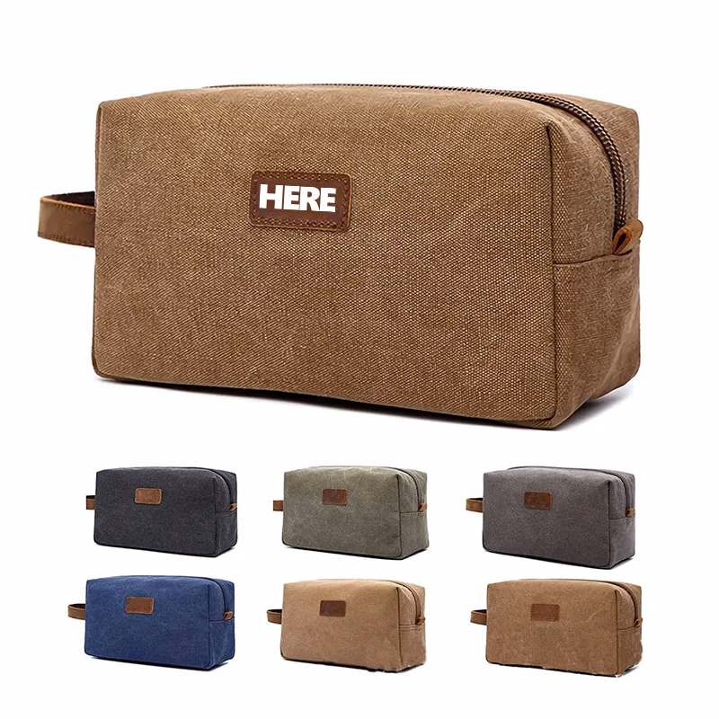 Washed Canvas Toiletry Bag