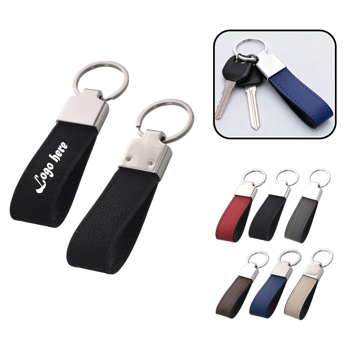 Custom PU Leather Keychain 1