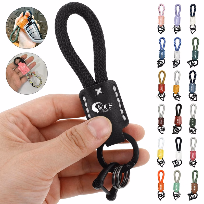 Exquisite Flocked Cowhide Keychain