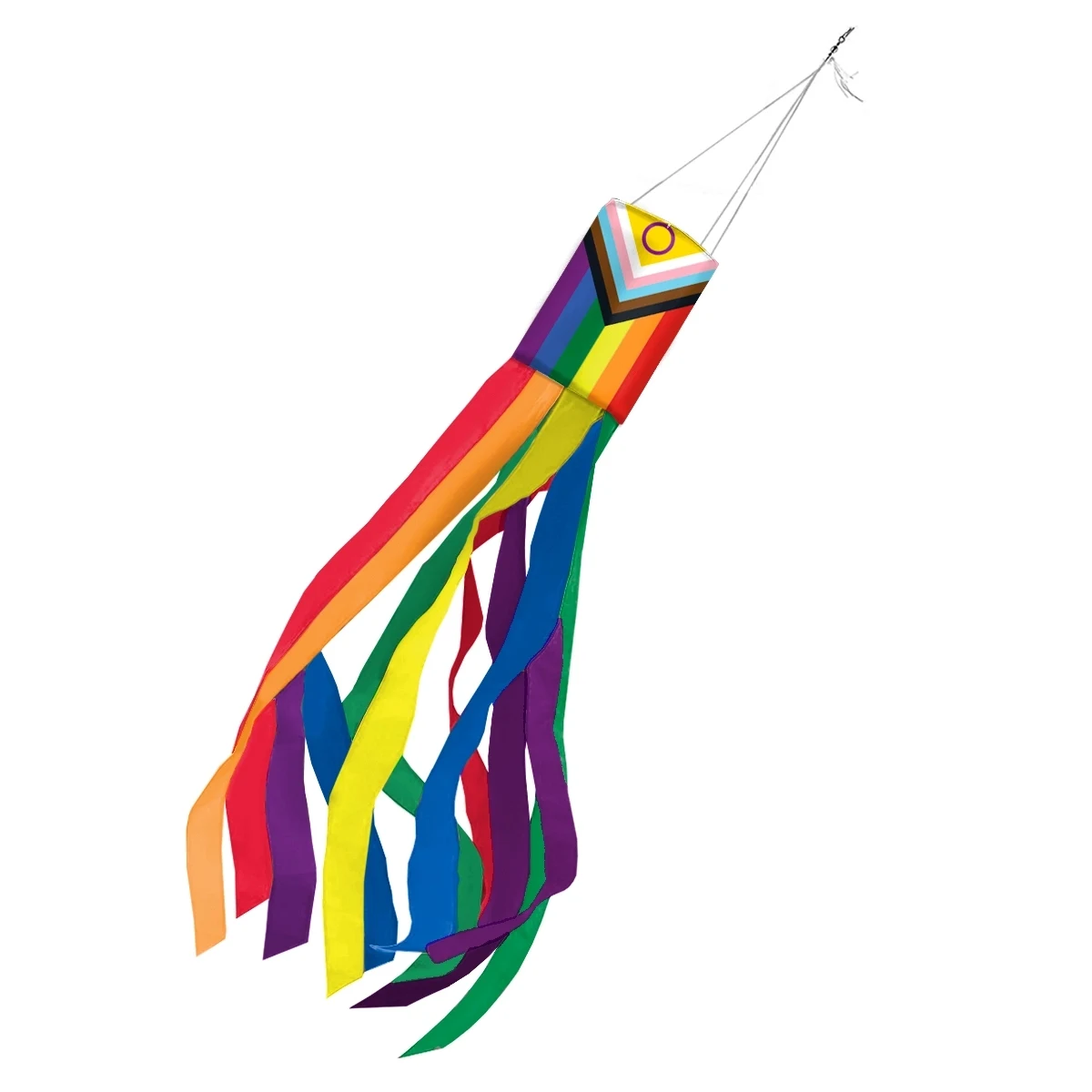 1ply Nylon Intersex Progressive Pride Windsock 1