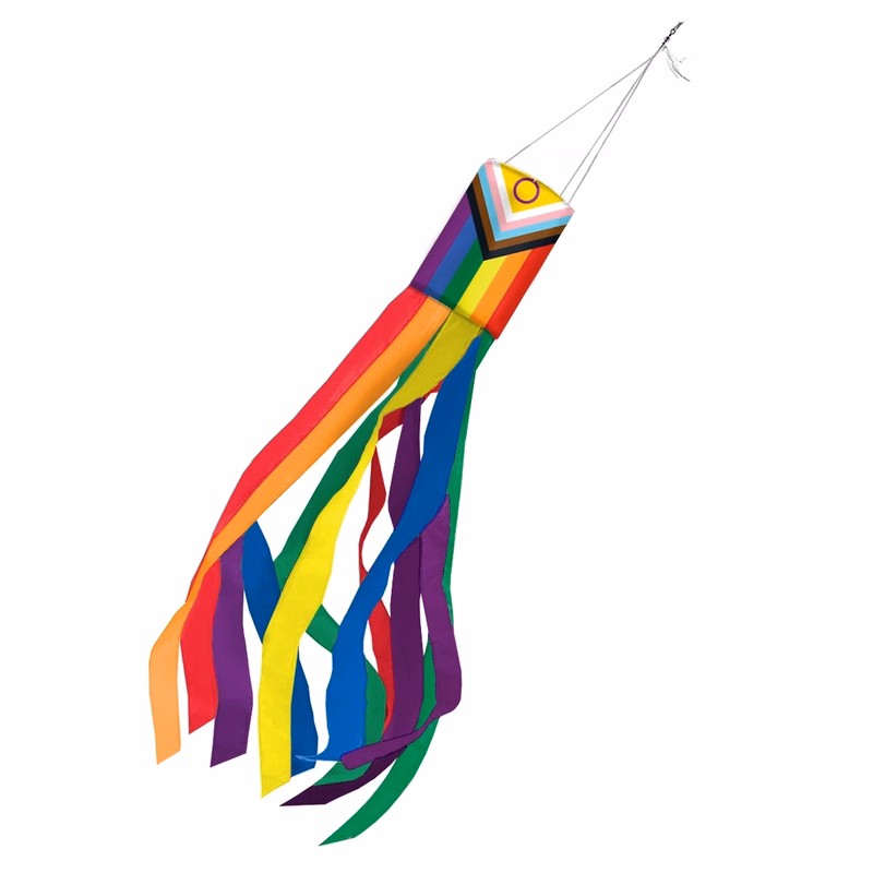 1ply Nylon Intersex Progressive Pride Windsock
