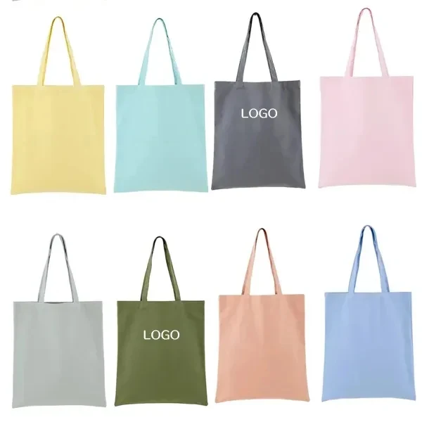 Reusable Cotton Canvas Tote Bag with Customizable 1