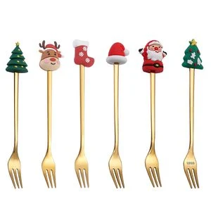 Christmas Dessert Fork 1