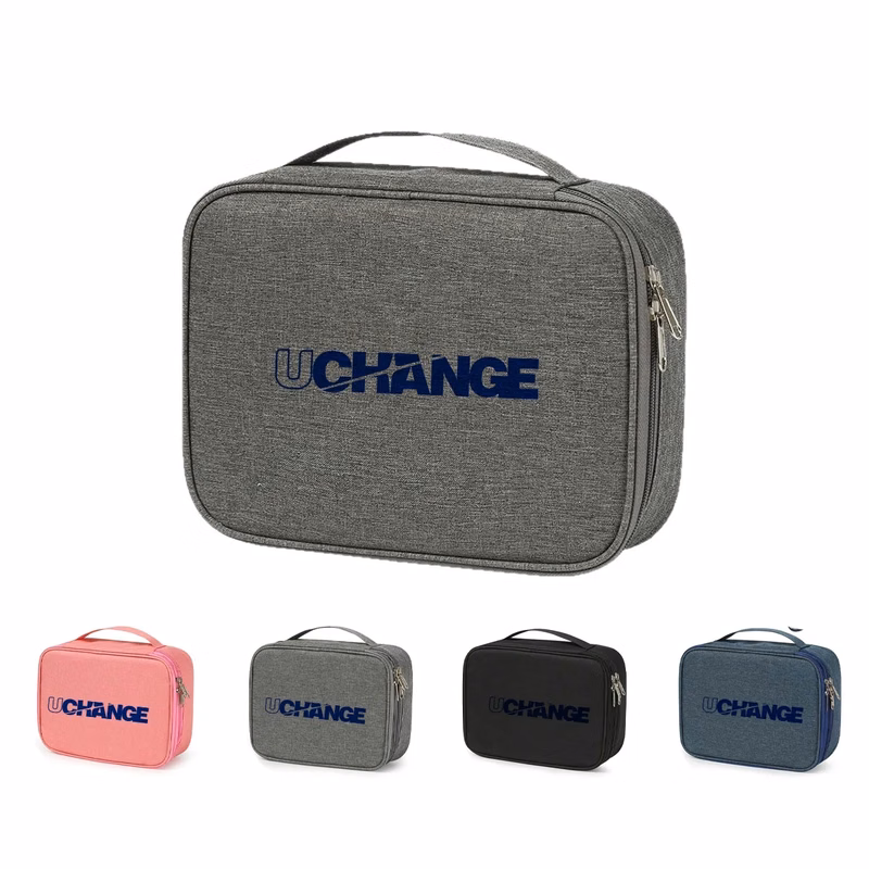 Double-Layer Travel Electronics Organizer Bag
