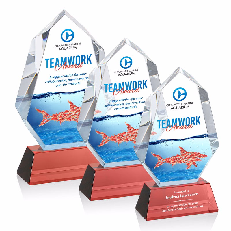 Norwood VividPrint™ Award on Newhaven Base - Red