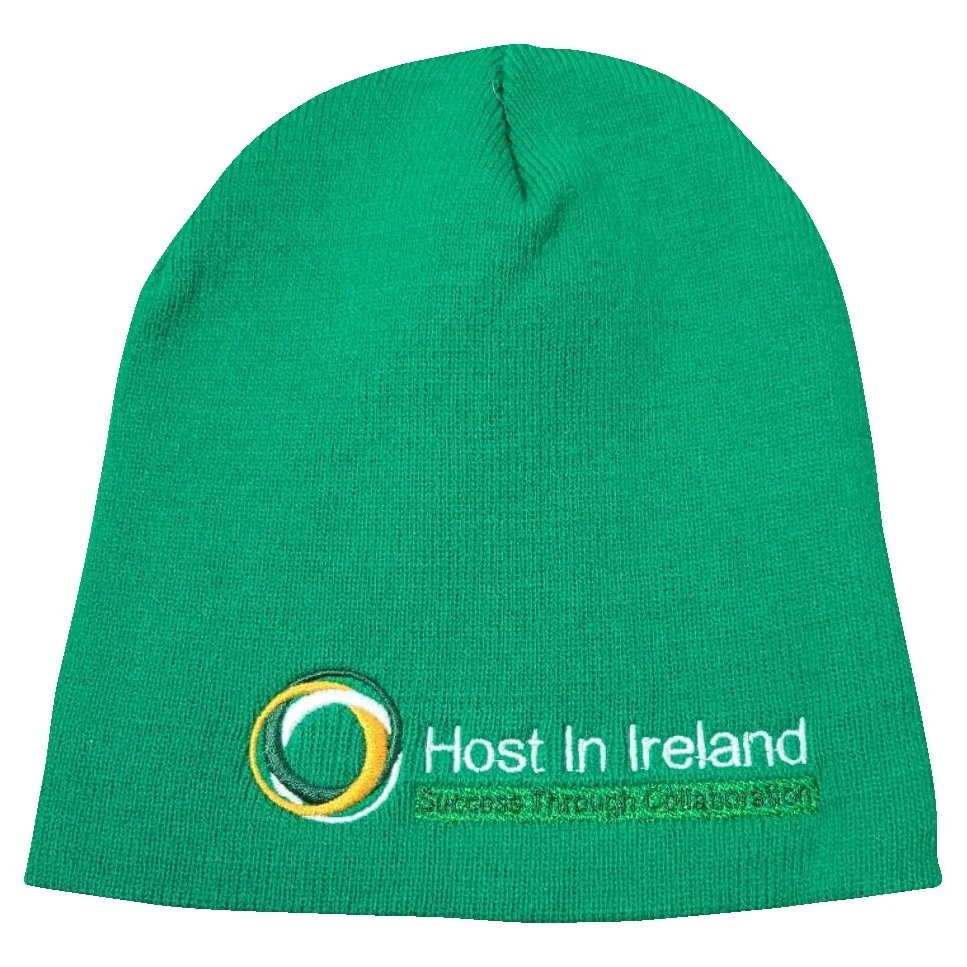 Custom Embroidery Solid Color knitted Beanie without Cuff 1