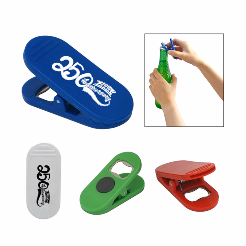 Memo Clip w/Bottle Opener and Magnet on the back