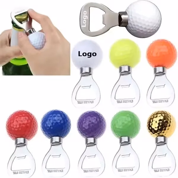 Colourful  Golf Ball Shaped Beer Bottle Opener