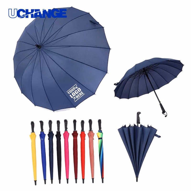 Premium 16 Panel Manual Golf Umbrella for Sports