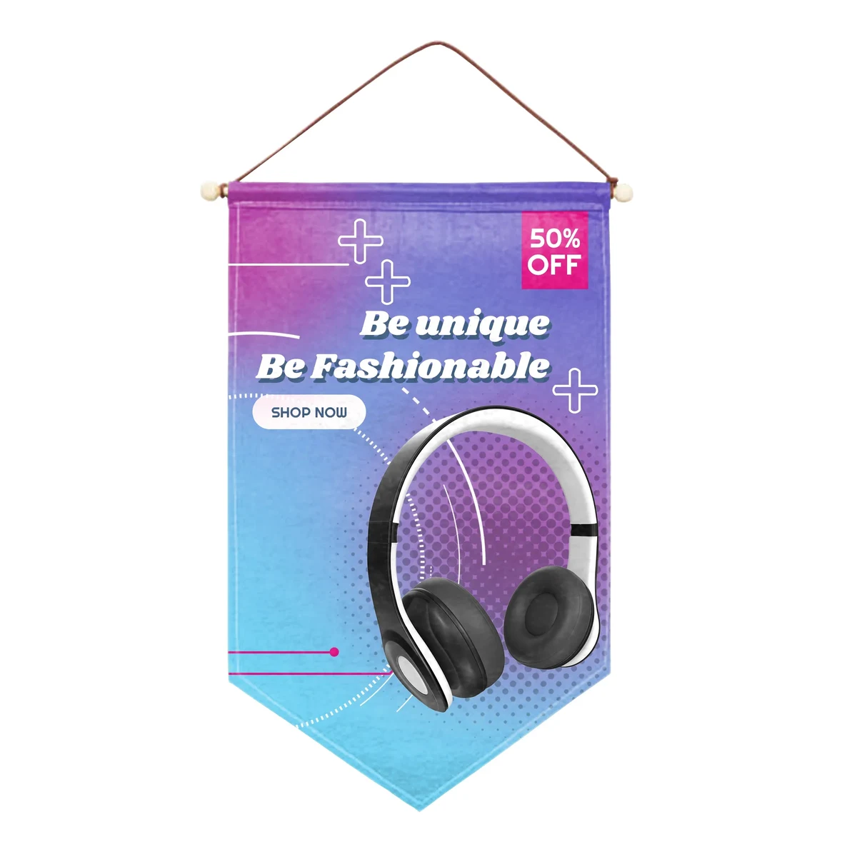 12"x18" Custom Felt Hanging Banner - Solid Back 1