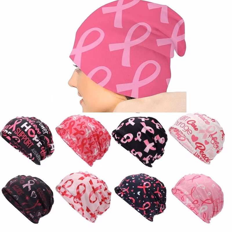 Breast Cancer Slouchy Beanie Hats