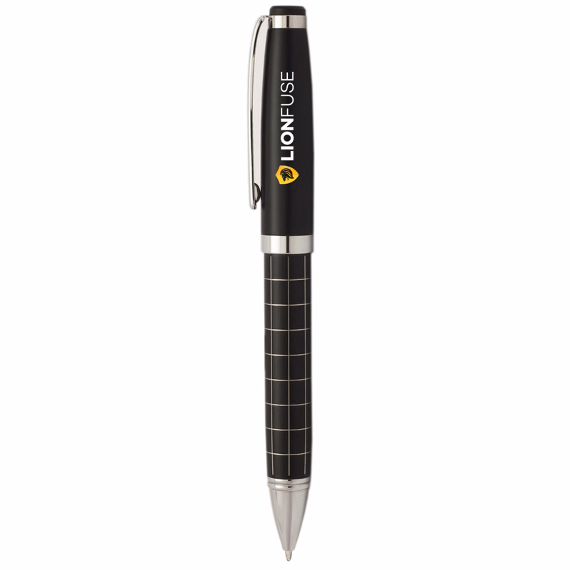 Onyx Grid Metal Ballpoint Pen