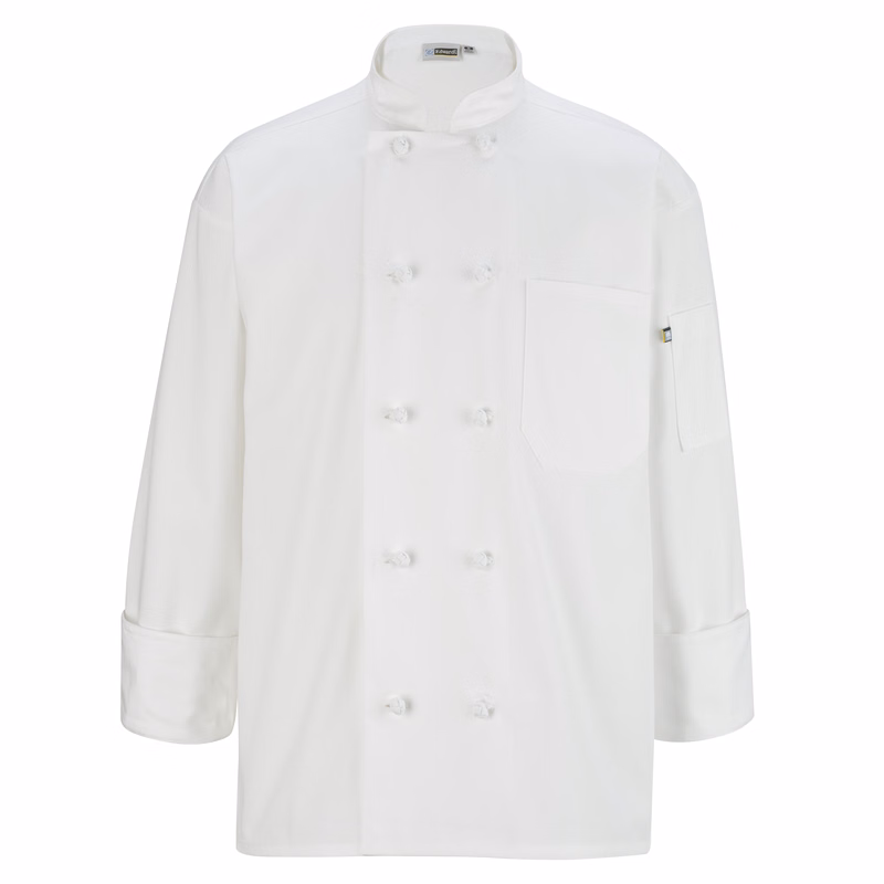 10 Knot Button Long Sleeve Chef Coat