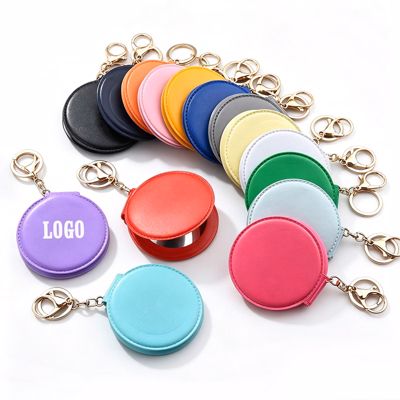 Custom Logo Round Mirror Keychain