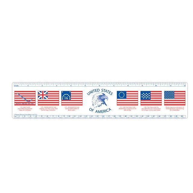 Ruler, 12" History Flags 1