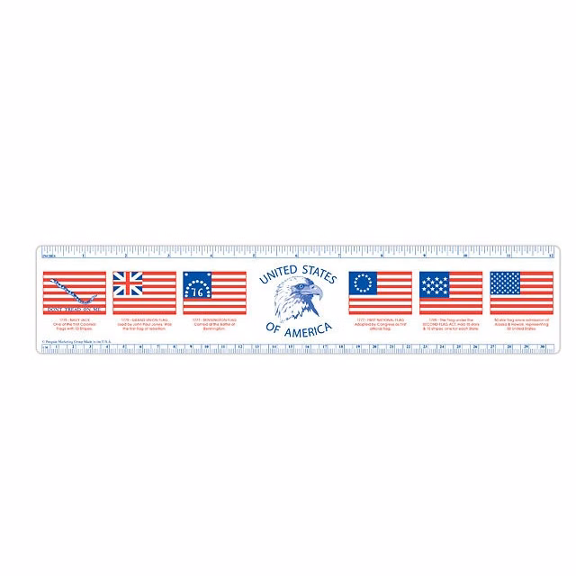 Ruler, 12" History Flags