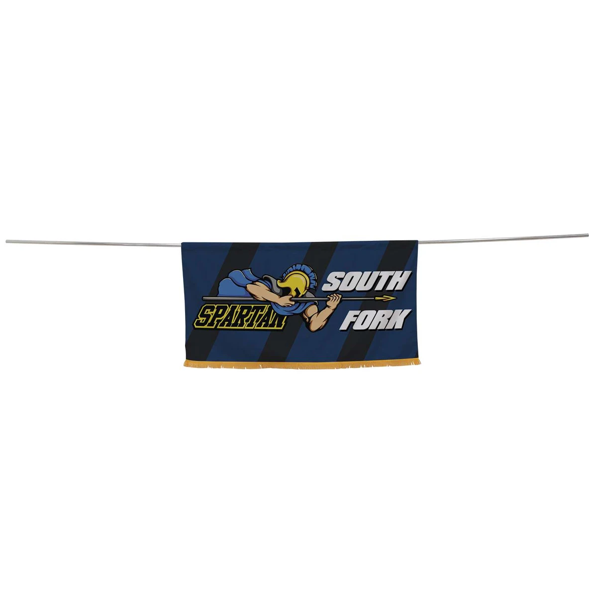 3' x 6' Parade Banner Straight Bottom Kit with Gold Fringe 1