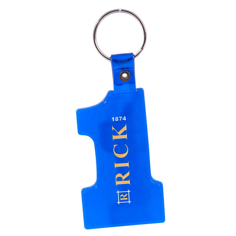 1-Shaped Soft Plastic Key Tag (2 Color Imprint)
